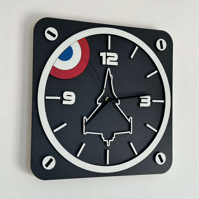 Horloge 3D en bois  *Rafale* 