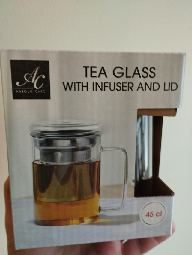 Infuseur (acier inoxydable) avec mug transparent 