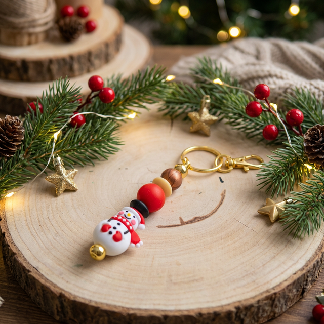 Porte-clé Noël - Bonhomme de neige 