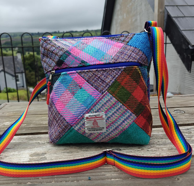 Harris Tweed cross body bag.