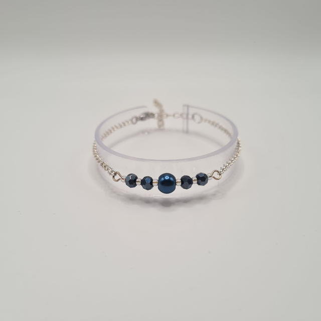 Victoria bleu/argenté (Bracelet)