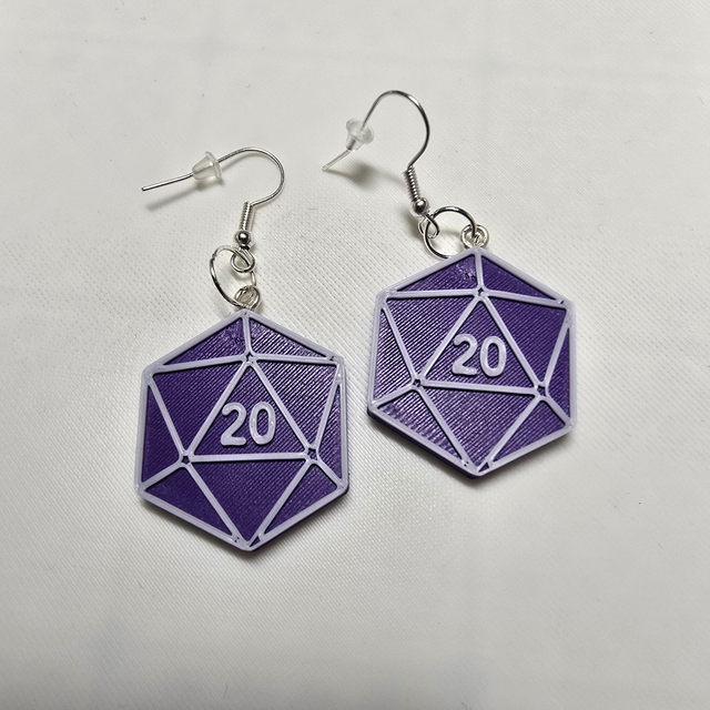 Boucles d'oreilles Dés 20