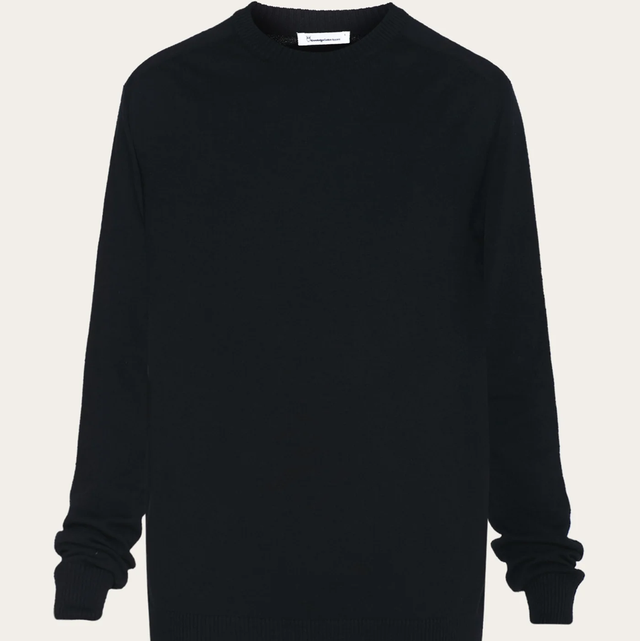 Karl Regular Merino Knit Crew Neck Total Eclipse 