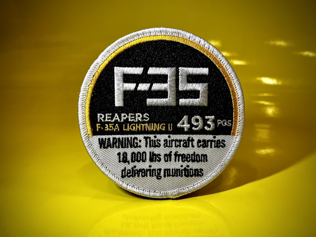 493 FGS Black F-35 Zyn Patch