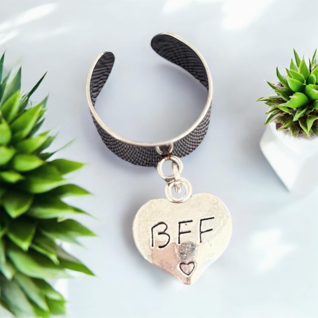 Bague pampille  coeur