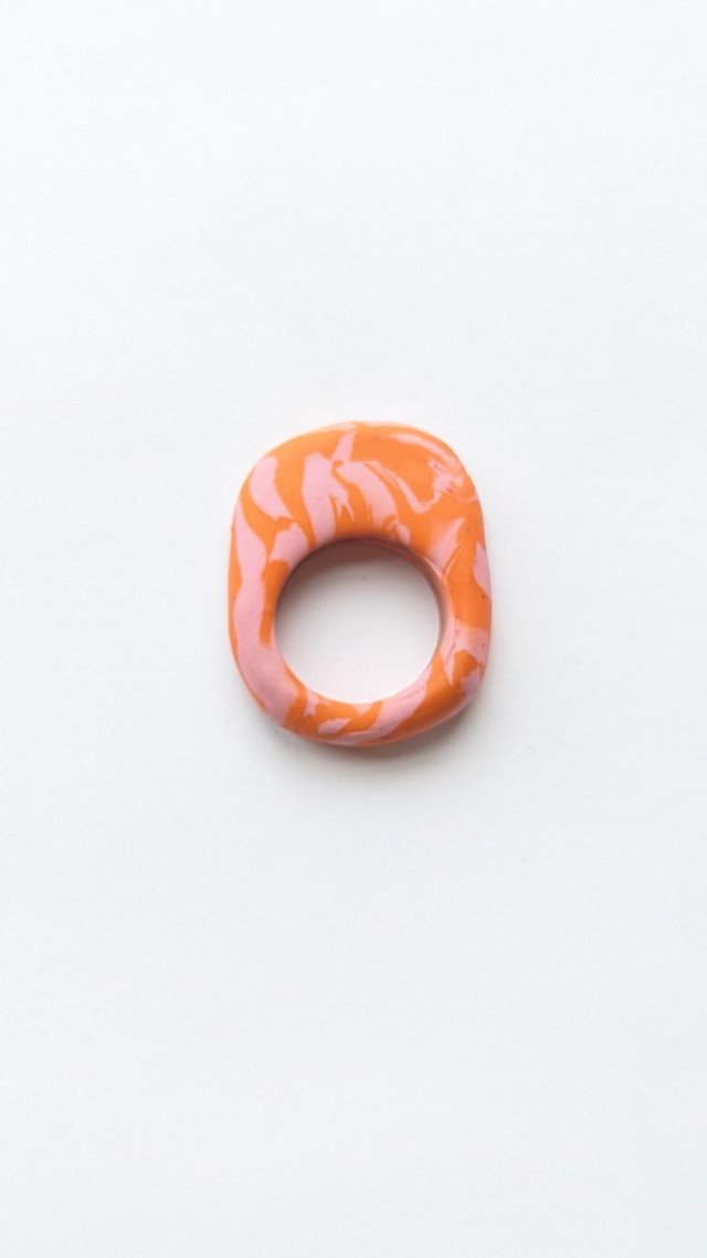 Zero Waste Ring - Porange, Size P, Medium