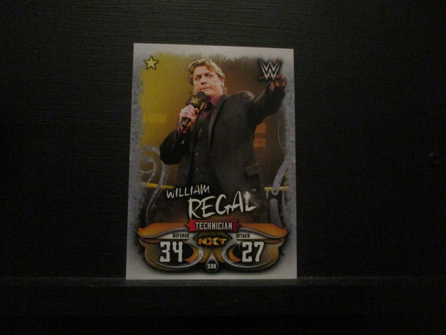 William Regal - NXT Slam Attax Live Original Trading Card #239
