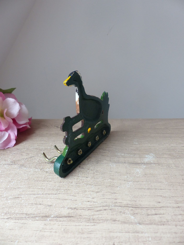 Porte-Clés Mural en Forme de Canard en Fonte, Collection Canard, Accroche Clés Animal Canard, Décoration Maison de Campagne, Cellier, Garage