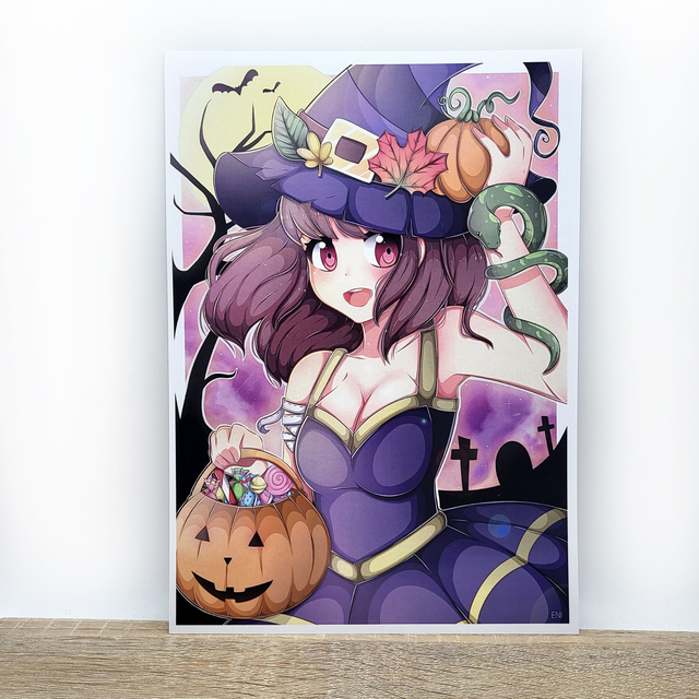 Illustration sorcière A4