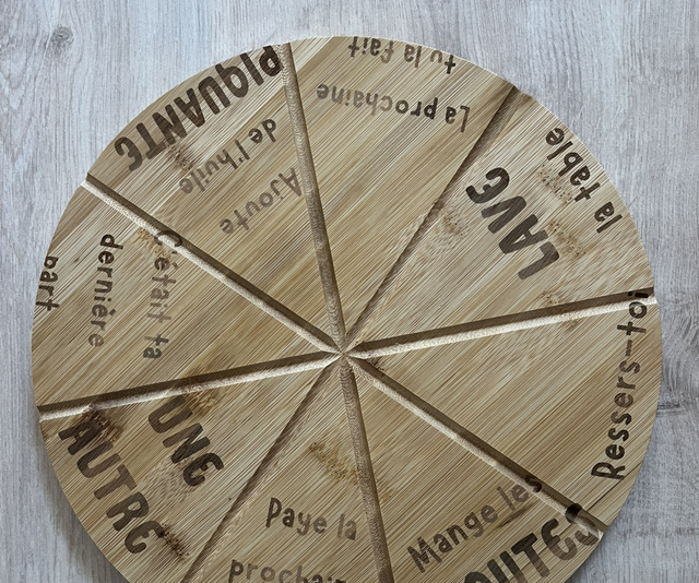 Planche à Pizza Personnalisée 2 en 1 – Version Humour & Gages