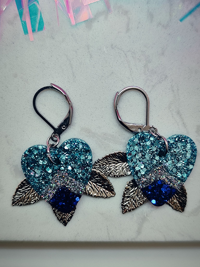Boucles d&#039;oreilles argentées Cupidon taille S