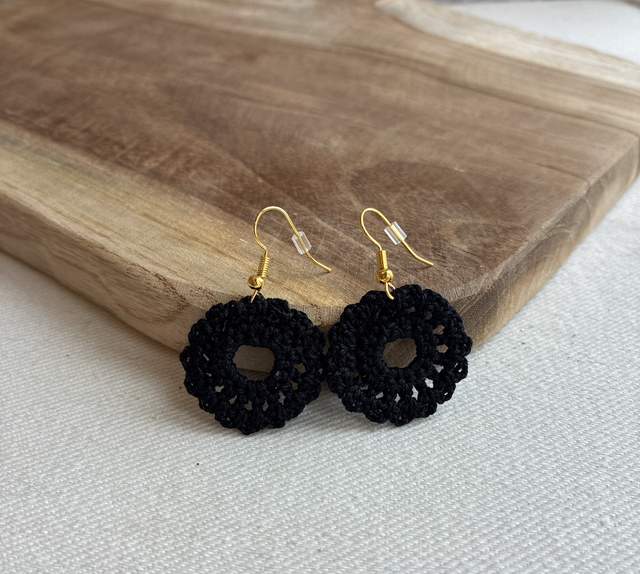Boucles d’oreilles noires 