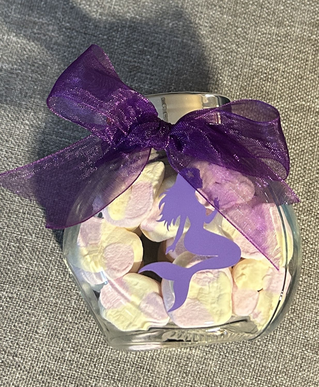 N7. Mermaid jar with sweets.