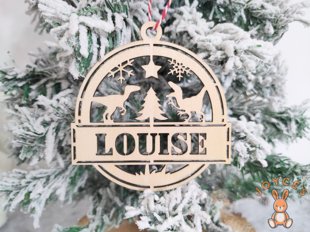 Boule de noël dinosaure - 9 cm - Modèle Louise