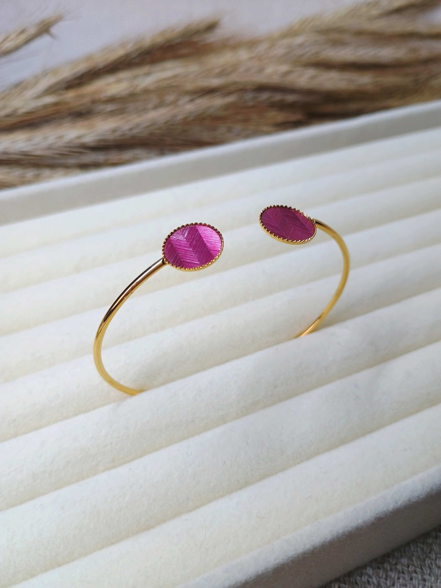 Bracelet JONC Chevron Violine