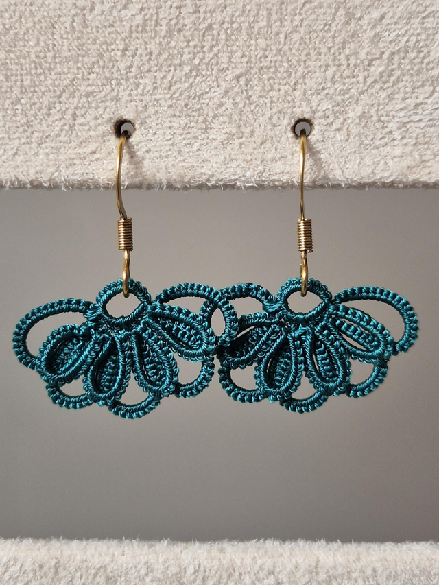Boucles d'oreille en dentelle Ophélie - sans perles