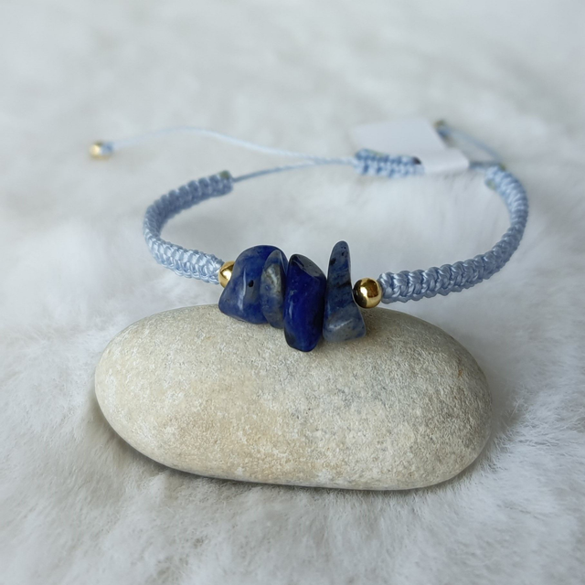 Bracelet femme Baroque 4 pierres "Sodalite"