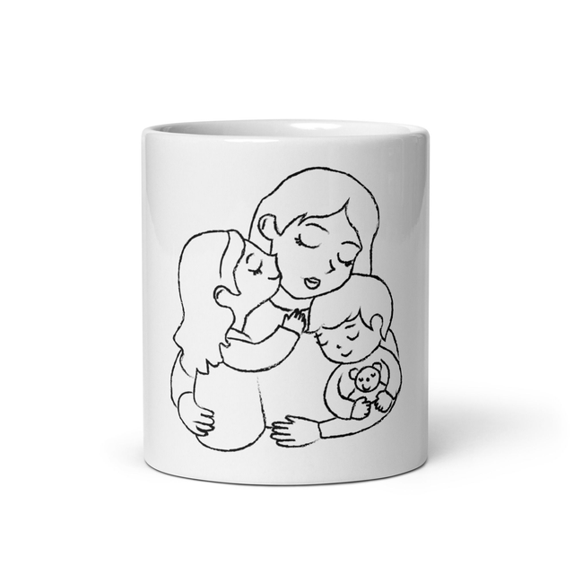  Tazza bianca lucida love mum 