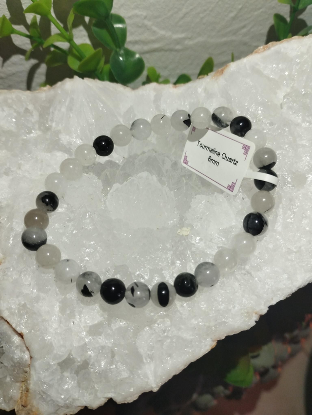 Bracelet Quartz Tourmaline 6mm