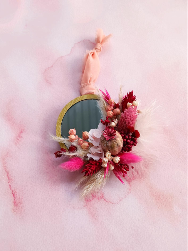 Petit Miroir Rose &amp; Rouge