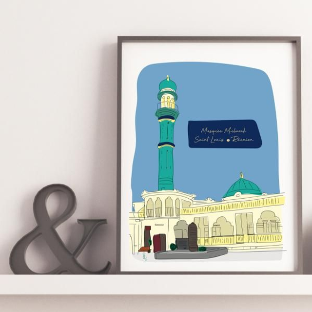 Affiche " Mosquée Mubarak"