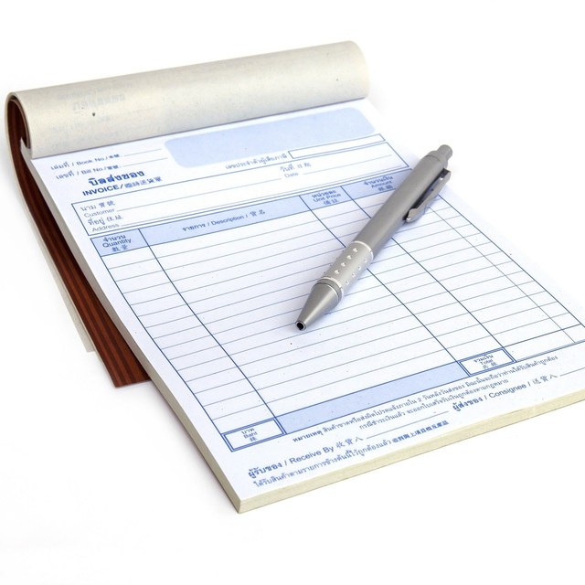 Talonarios autocopiativos, con troquel superior, numerados, original y dos copias, tamaño A4, 1 tinta 1 cara.