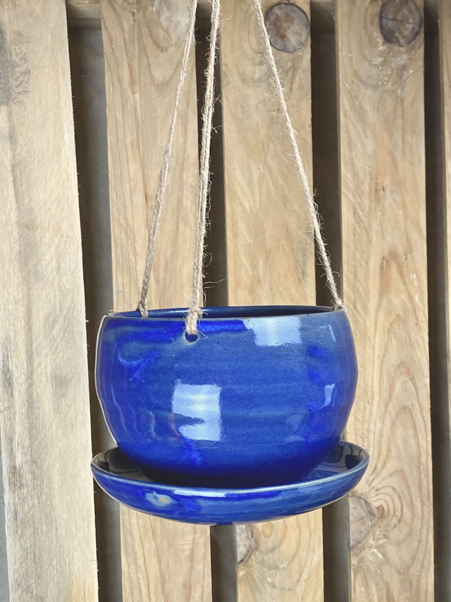 Pot suspendu_Taille L_Bleu nuit