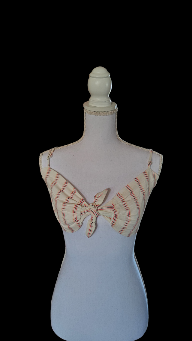 Top court écru rayé taille M (Ardene)