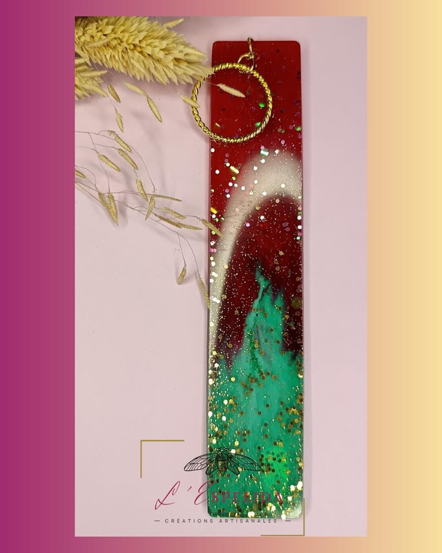 Marque page rouge et vert