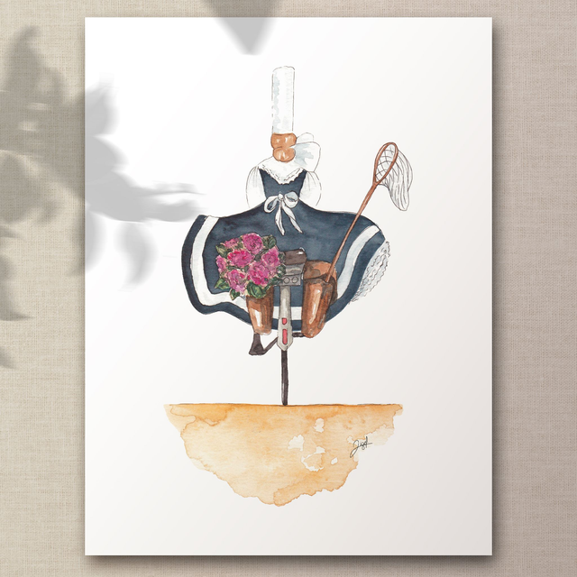 Affiche 30x40 - Bigoudène - La Bicyclette