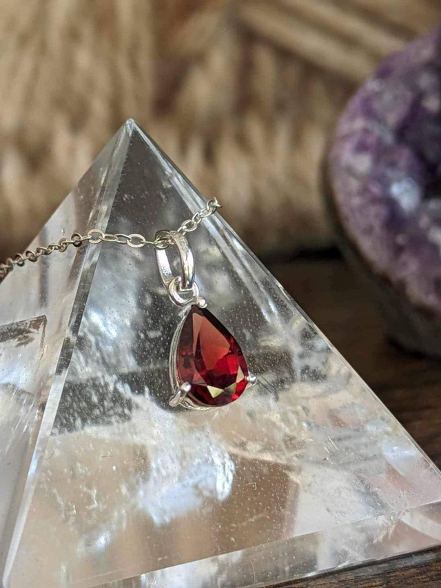 Collier Argent 925 Grenat