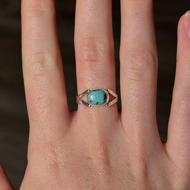 Turquoise Cradle Ring