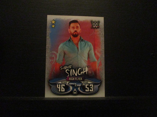 Samir Singh - Smackdown Live Slam Attax Live Original Trading Card #184