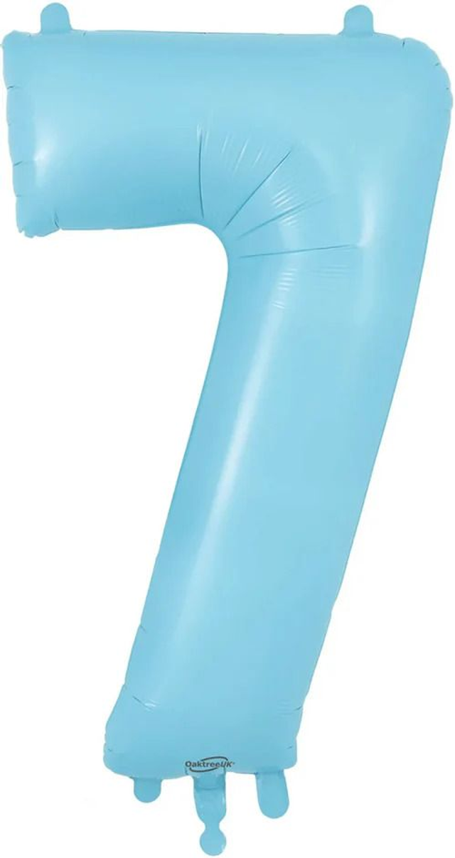 34" NUMBER 7 MATTE BLUE FOIL