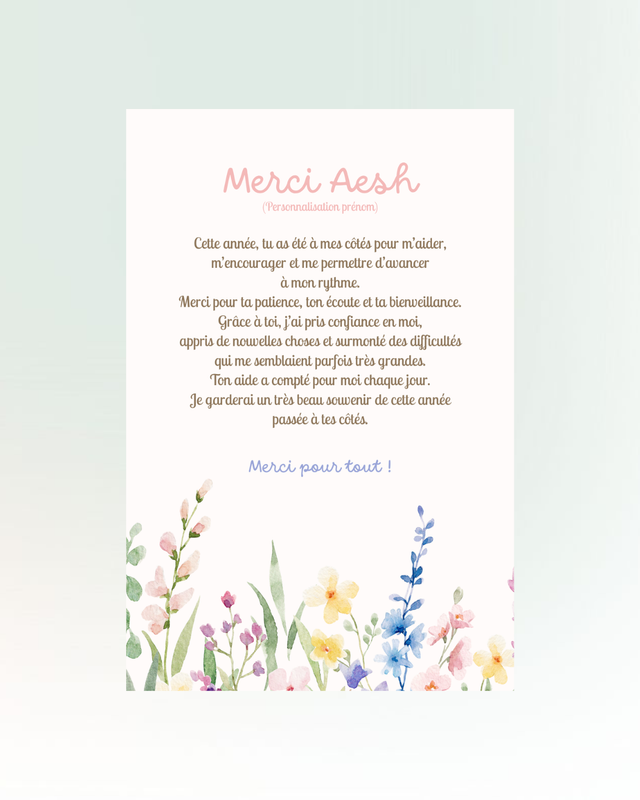 Carte Merci Aesh