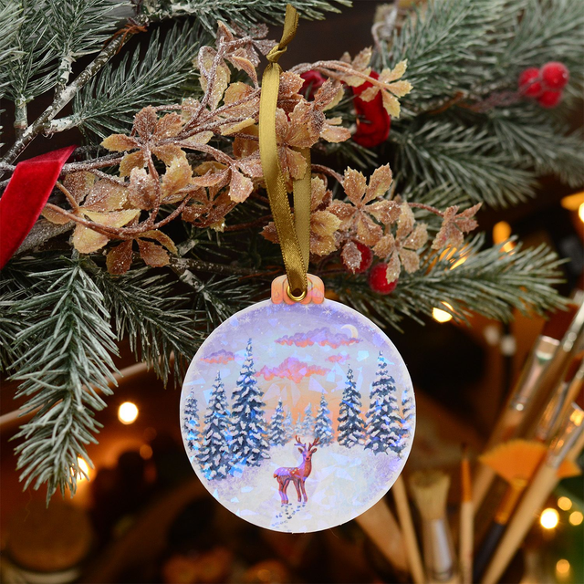 Ornament-Postcard "Sunrise in Winter Wonderland"