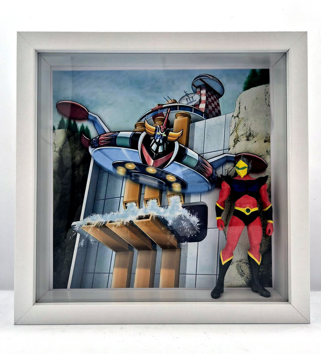 Cadre 3D avec figurine - Goldorak