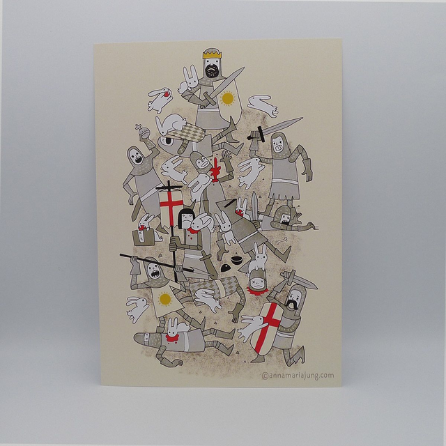 SIGNED A4 Art Print - Bad Tempered Rodents - Popculture, killer rabbit