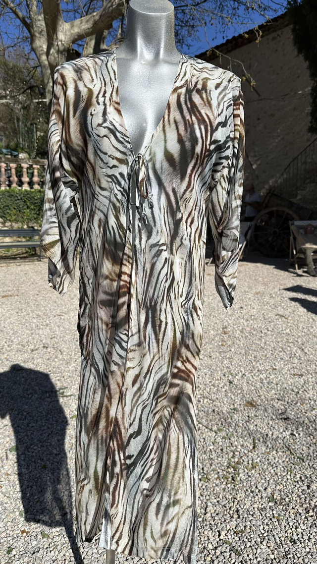 Tunique longue zébrée