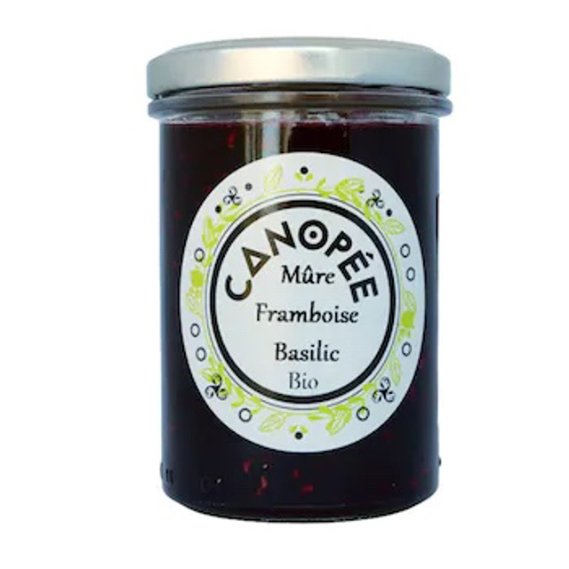 Confiture Mûre Framboise Basilic Bio - 250g
