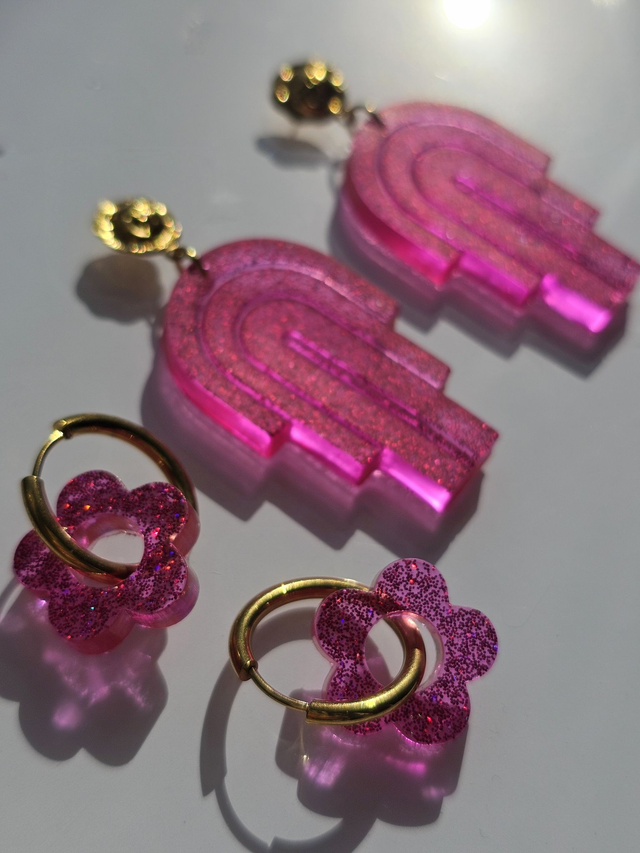 MIAMI & CRÉOLES EDEN FUSHIA PAILLETTÉ 