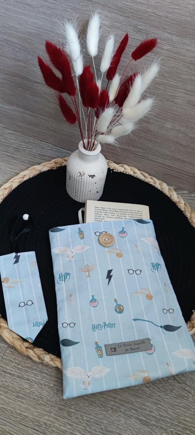 Pochette à livre Harry Potter bleu 