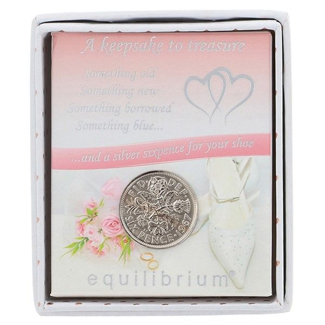 Lucky Sixpence Wedding Keepsake – Something Old New Borrowed Blue Bridal Gift