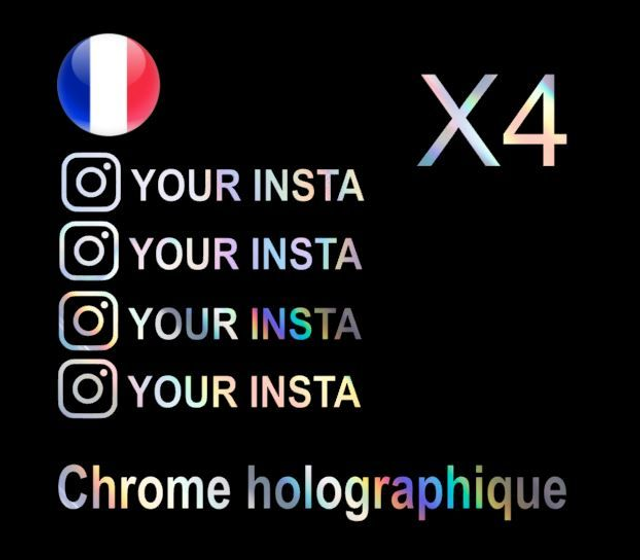 Stickers Insta Chrome Holographique