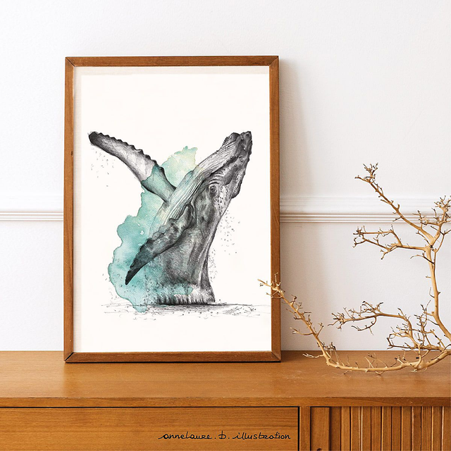 Affiche Baleine à bosse