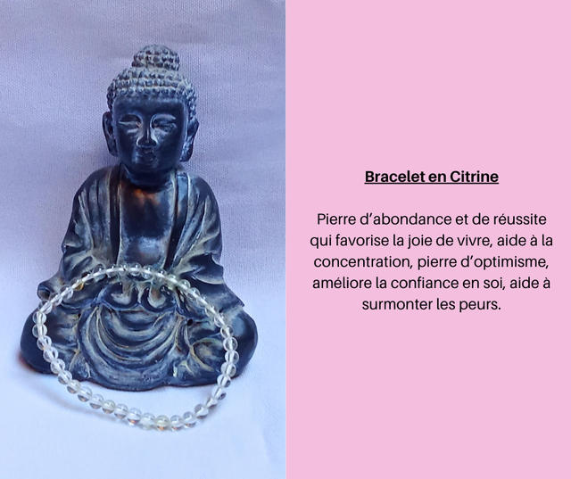 245- Bracelet en Citrine- 4 mm