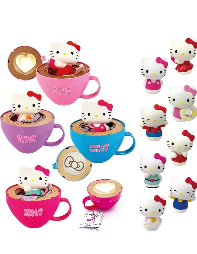 Hello Kitty Cappuccinotasse mit Squishy- Figur 2er Set