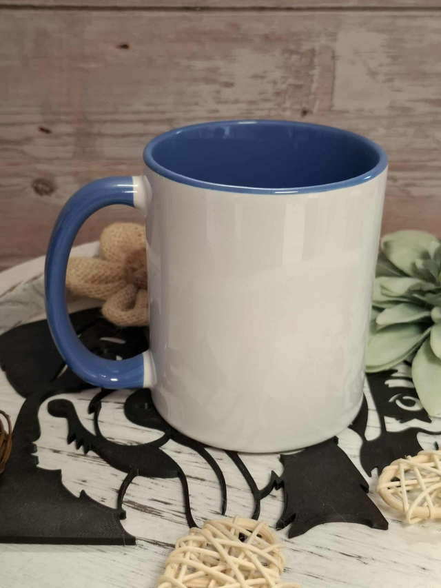 Mug bleu à personnaliser  