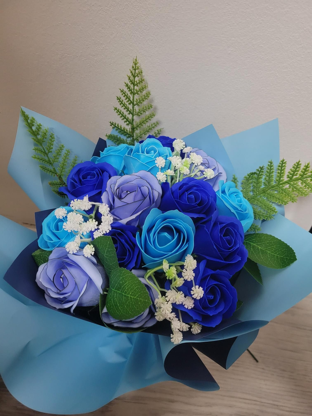 Bouquet roses de savon (14) 