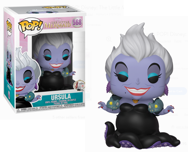 Funko The Little Mermaid POP! Disney Vinyl Figure Ursula W/ Eels 9 Cm